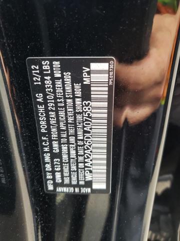 Photo 10 from auction – 2013 PORSCHE CAYENNE with VIN WP1AA2A26DLA07583