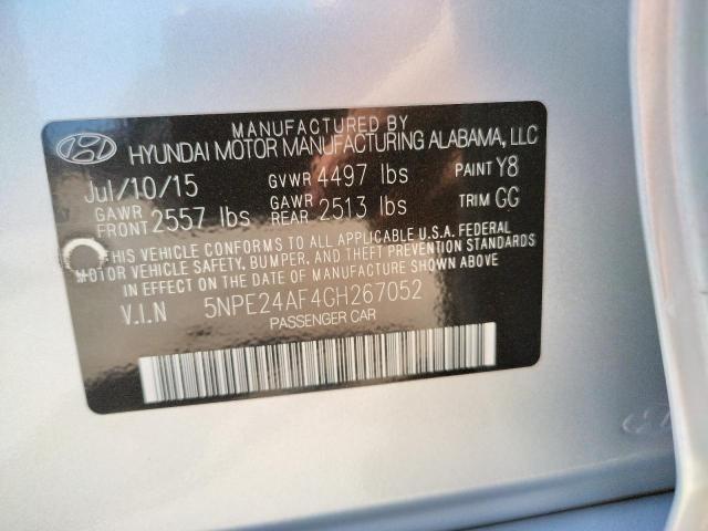 Photo 10 from auction – 2016 HYUNDAI SONATA SE with VIN 5NPE24AF4GH267052