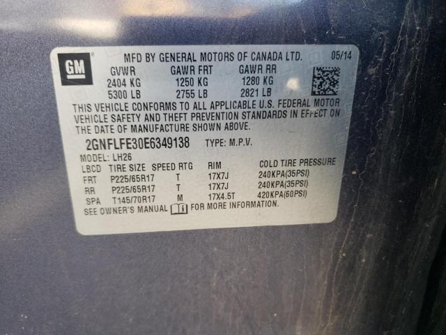 Photo 10 from auction – 2014 CHEVROLET EQUINOX LT with VIN 2GNFLFE30E6349138