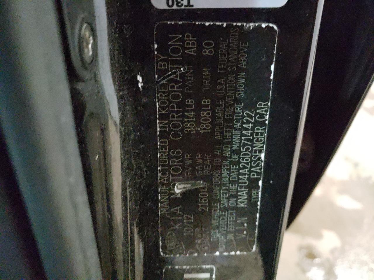 Photo 10 from auction – 2013 KIA FORTE EX with VIN KNAFU4A26D5714422