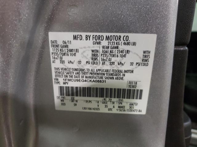 Photo 10 from auction – 2012 FORD ESCAPE LIM with VIN 1FMCU9EG4CKA08831
