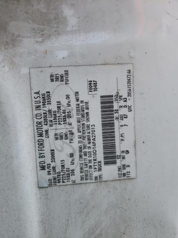 Photo 10 from auction – 2004 FORD RANGER with VIN 1FTYR10D14PA27013