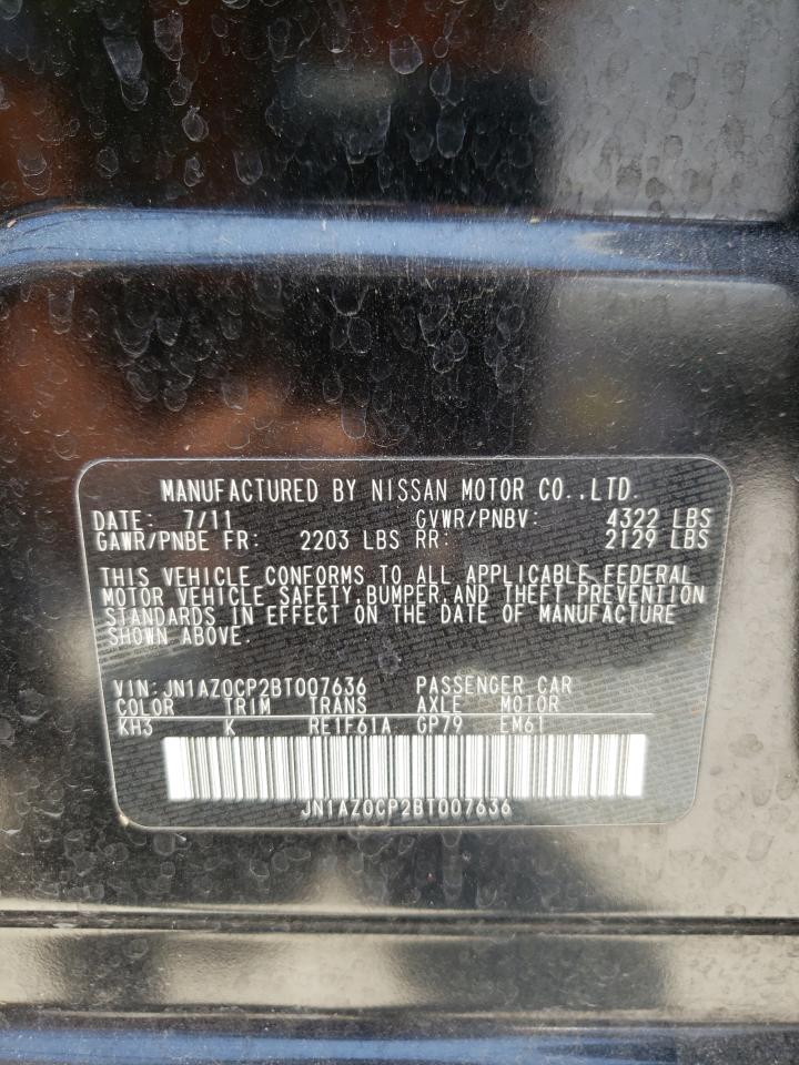 Photo 10 from auction – 2011 NISSAN LEAF SV with VIN JN1AZ0CP2BT007636