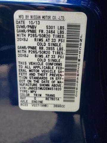 Photo 10 from auction – 2014 INFINITI QX70 with VIN JN8CS1MU2EM451820