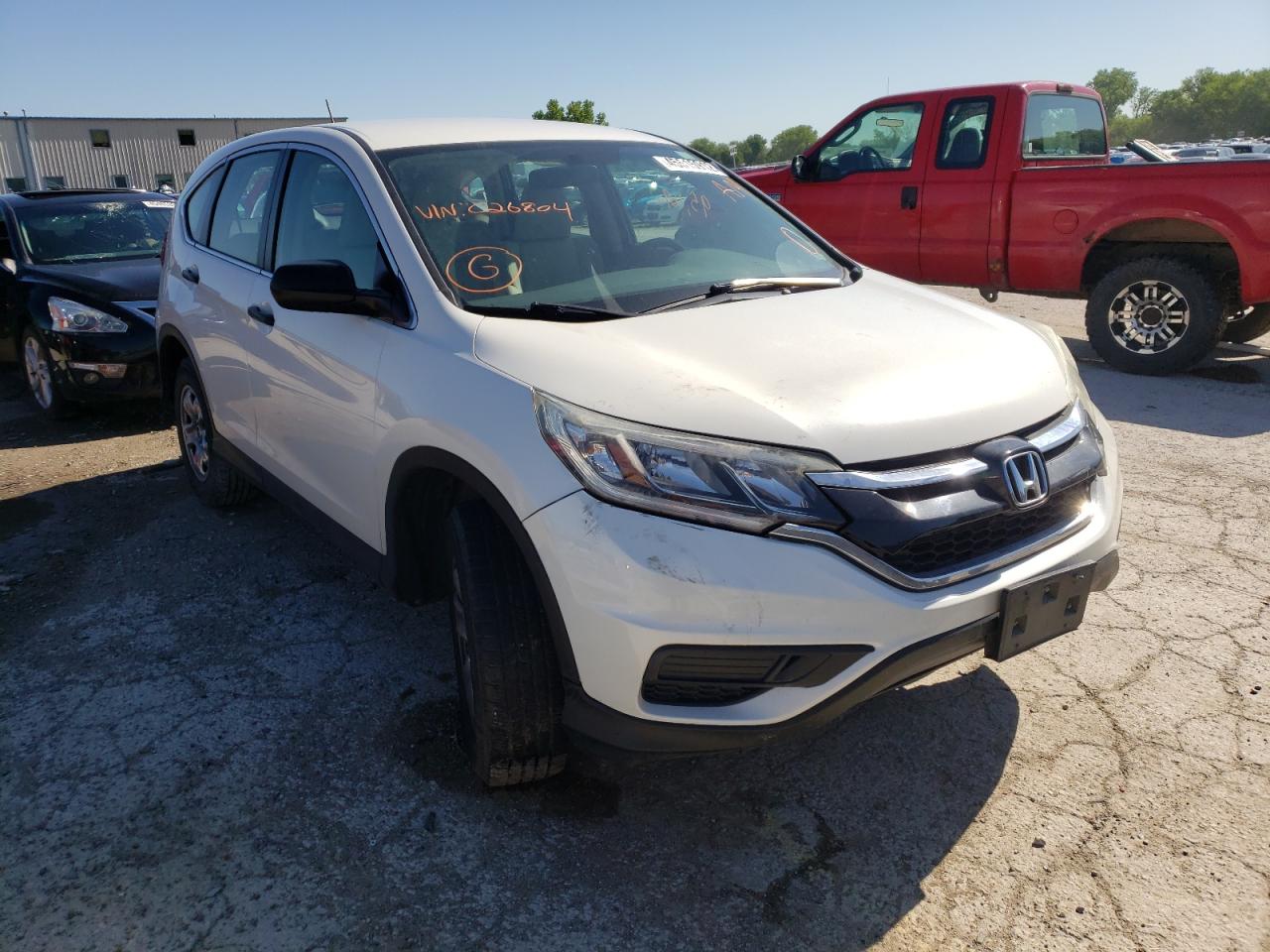 HONDA CR-V LX 2015 with VIN 5J6RM4H3XFL026804 - Photo from auction