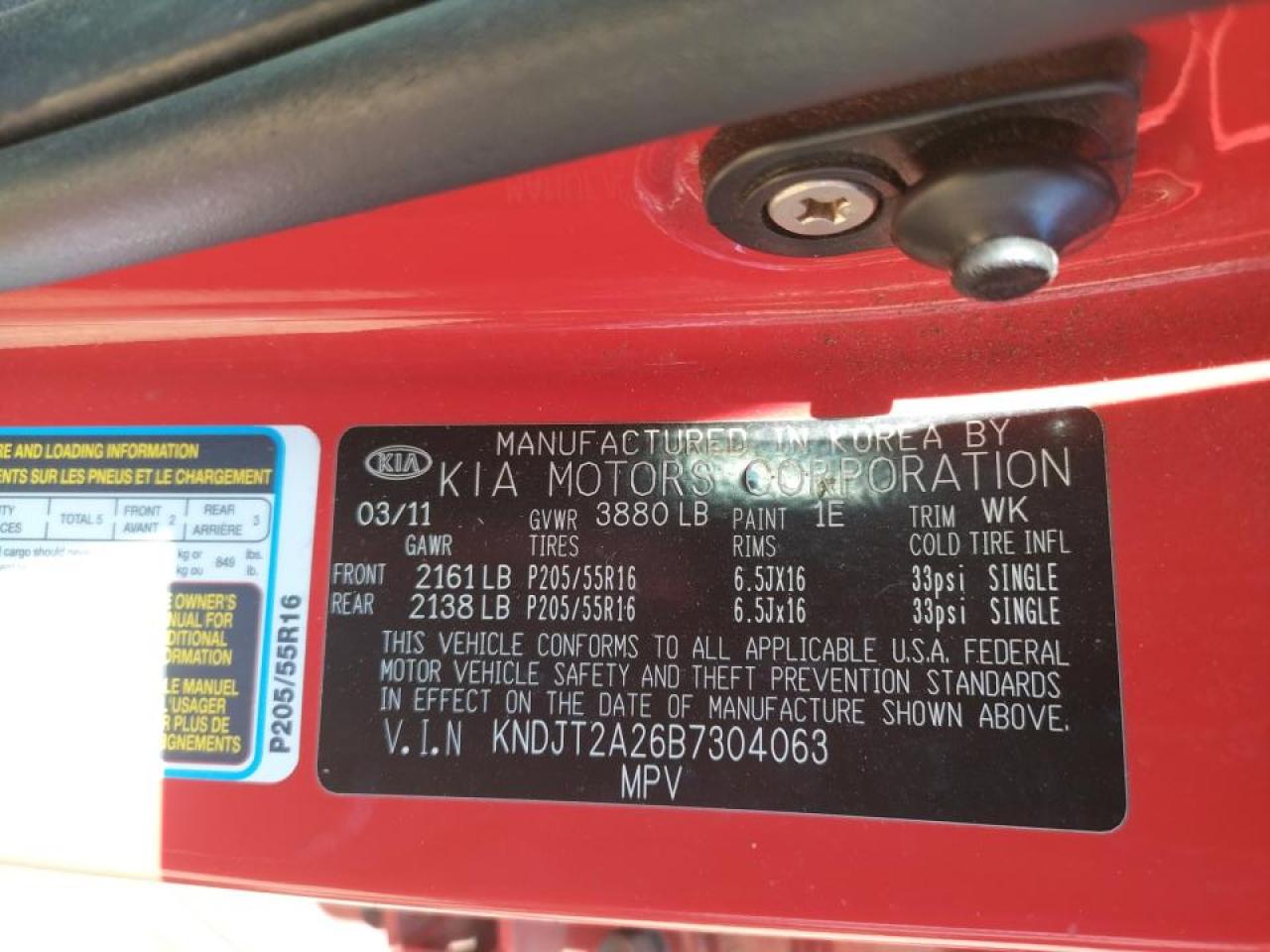 Photo 10 from auction – 2011 KIA SOUL with VIN KNDJT2A26B7304063