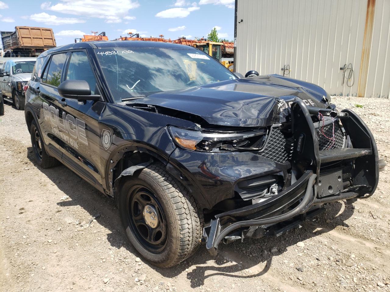 FORD EXPLORER P 2021 with VIN 1FM5K8AB0MGA65471 - Photo from auction