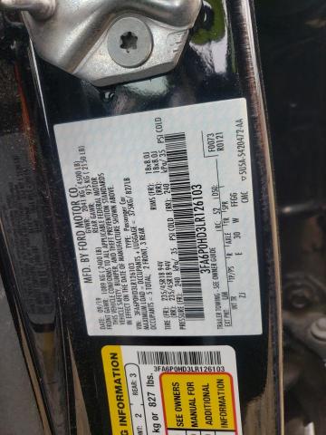 Photo 10 from auction – 2020 FORD FUSION SE with VIN 3FA6P0HD3LR126103