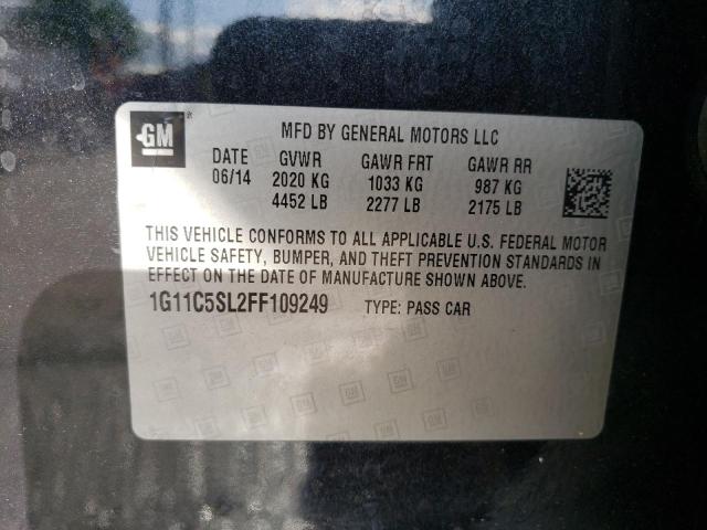 Photo 10 from auction – 2015 CHEVROLET MALIBU 1LT with VIN 1G11C5SL2FF109249