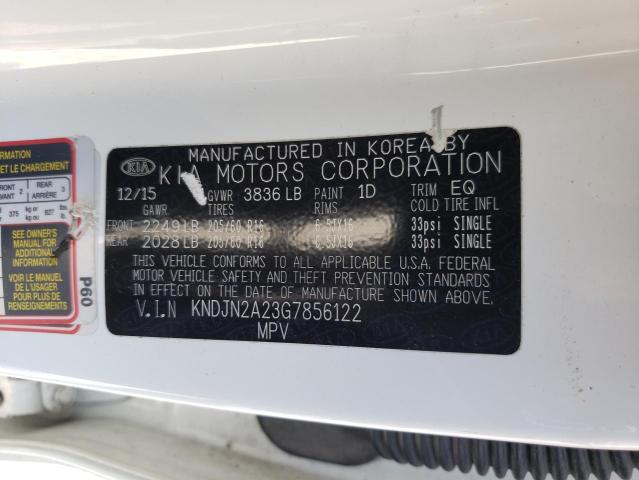 Photo 10 from auction – 2016 KIA SOUL with VIN KNDJN2A23G7856122