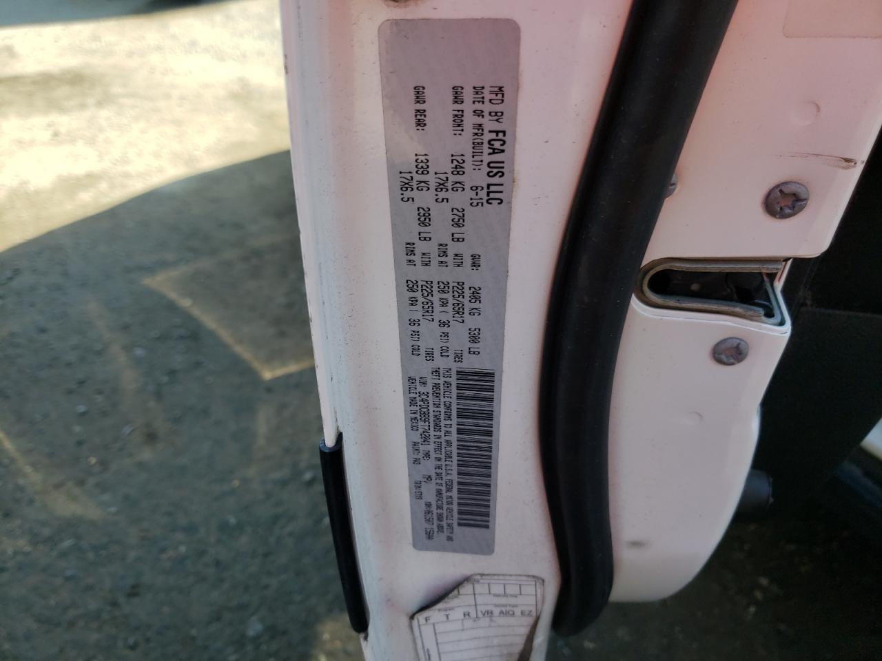 Photo 10 from auction – 2015 DODGE JOURNEY SX with VIN 3C4PDCBB9FT742041