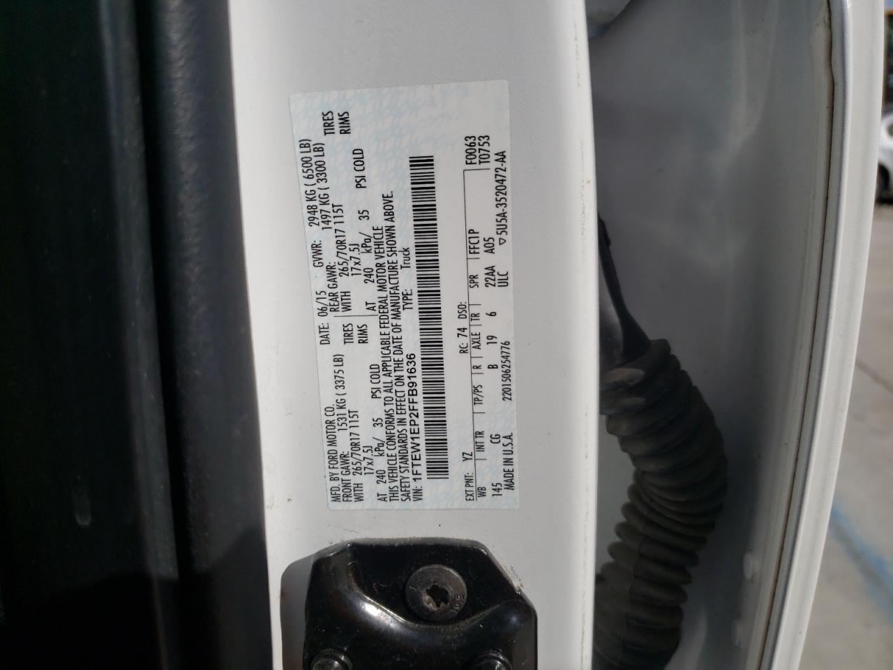 Foto 10 de la subasta – 2015 FORD F150 SUPER con VIN 1FTEW1EP2FFB91636
