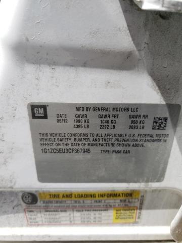 Photo 10 from auction – 2012 CHEVROLET MALIBU with VIN 1G1ZC5EU3CF367945