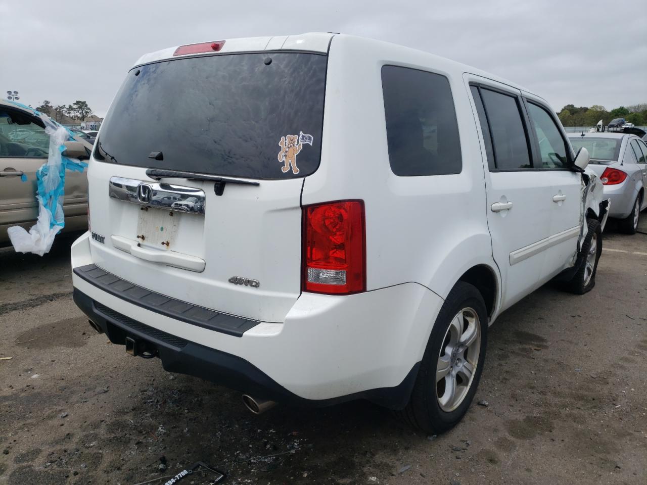 Photo 4 from auction – 2012 HONDA PILOT EXL with VIN 5FNYF4H52CB077175