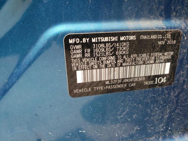 Photo 10 from auction – 2019 MITSUBISHI MIRAGE G4 with VIN ML32F3FJ8KHF06369