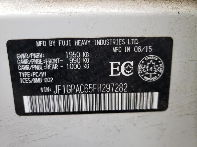 Фото 10 с аукциона – 2015 SUBARU IMPREZA PR с VIN JF1GPAC65FH297282
