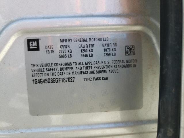 Photo 10 from auction – 2016 BUICK LACROSSE S with VIN 1G4G45G35GF187027