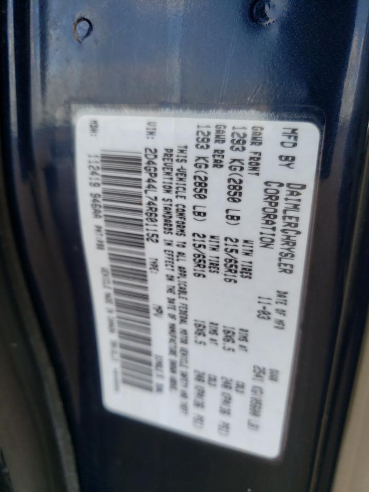 Photo 10 from auction – 2004 DODGE GRAND CARA with VIN 2D4GP44L74R601152