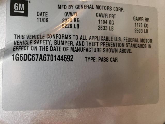 Photo 10 from auction – 2007 CADILLAC STS with VIN 1G6DC67A670144692