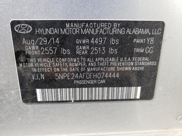 Photo 10 from auction – 2015 HYUNDAI SONATA SE with VIN 5NPE24AF0FH074444
