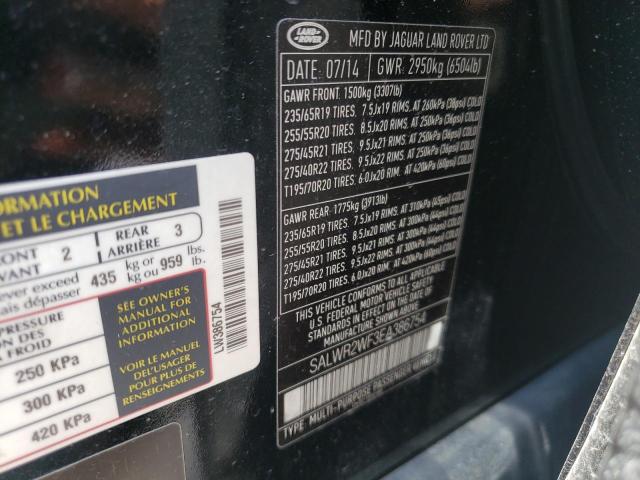 Photo 10 from auction – 2014 LAND ROVER RANGE ROVE with VIN SALWR2WF3EA386754