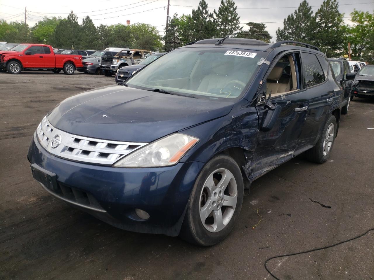 Photo 2 from auction – 2003 NISSAN MURANO SL with VIN JN8AZ08W53W227533