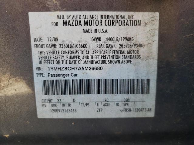 Photo 10 from auction – 2010 MAZDA 6 I with VIN 1YVHZ8CH7A5M26680