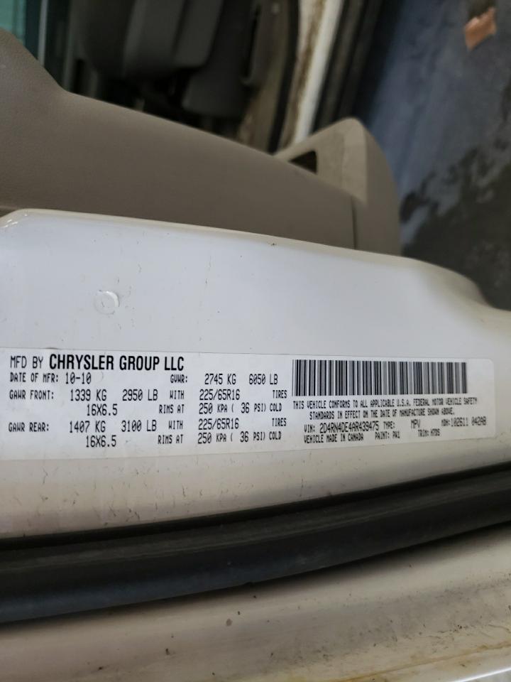 Photo 10 from auction – 2010 DODGE GRAND CARA with VIN 2D4RN4DE4AR439475