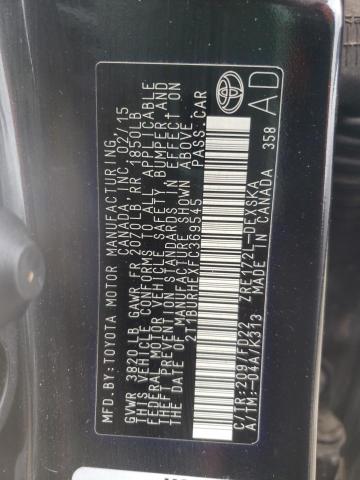 Photo 10 from auction – 2015 TOYOTA COROLLA L with VIN 2T1BURHEXFC369545