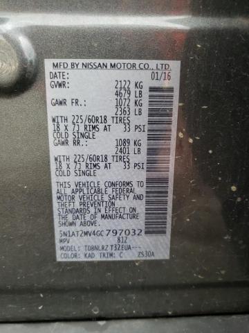 Photo 10 from auction – 2016 NISSAN ROGUE S with VIN 5N1AT2MV4GC797032