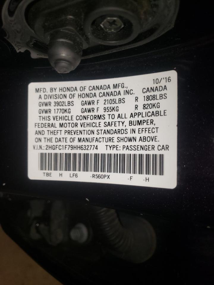 Photo 10 from auction – 2017 HONDA CIVIC EXL with VIN 2HGFC1F79HH632774