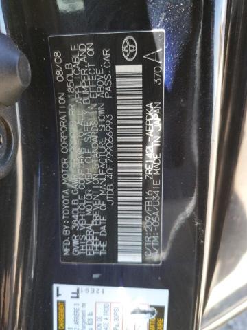 Photo 10 from auction – 2009 TOYOTA COROLLA BA with VIN JTDBL40E799066993