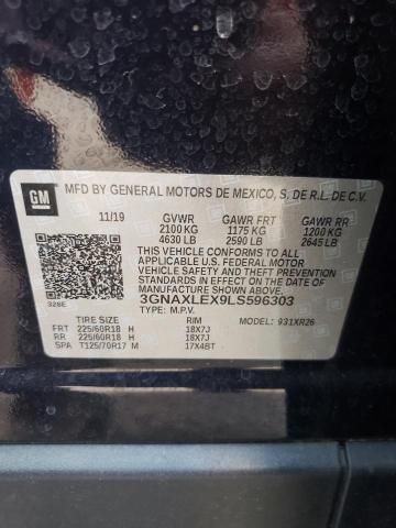 Photo 10 from auction – 2020 CHEVROLET EQUINOX LT with VIN 3GNAXLEX9LS596303
