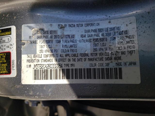 Photo 10 from auction – 2011 MAZDA CX-9 with VIN JM3TB2CA2B0332264