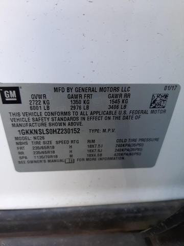 Photo 10 from auction – 2017 GMC ACADIA SLE with VIN 1GKKNSLS0HZ230152