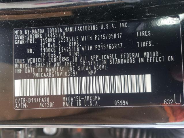 Photo 10 from auction – 2022 TOYOTA COROLLA CR with VIN 7MUCAABG1NV003994