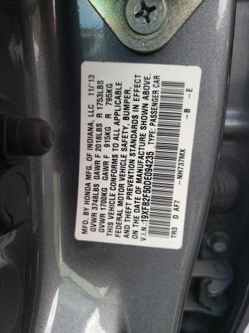 Photo 10 from auction – 2013 HONDA CIVIC LX with VIN 19XFB2F50DE094235