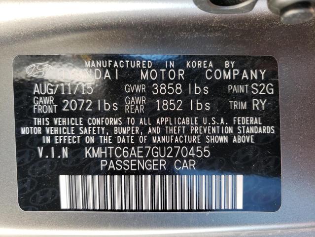 Photo 10 from auction – 2016 HYUNDAI VELOSTER T with VIN KMHTC6AE7GU270455