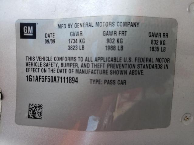 Photo 10 from auction – 2010 CHEVROLET COBALT LT with VIN 1G1AF5F50A7111894
