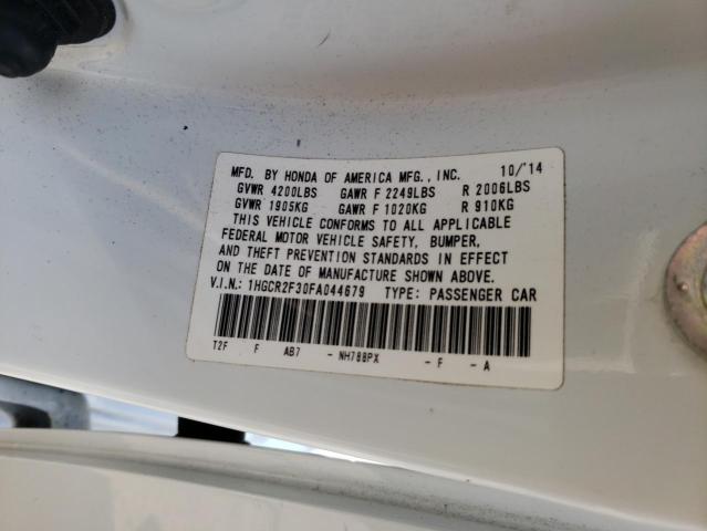 Photo 10 from auction – 2015 HONDA ACCORD LX with VIN 1HGCR2F30FA044679
