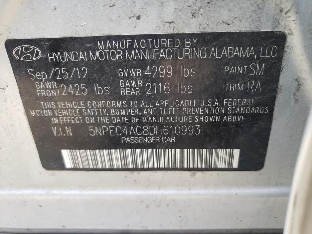 Photo 10 from auction – 2013 HYUNDAI SONATA SE with VIN 5NPEC4AC8DH610993