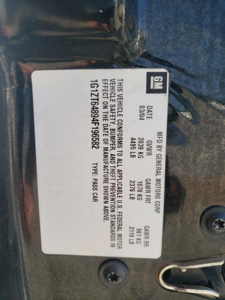 Photo 10 from auction – 2004 CHEVROLET MALIBU MAX with VIN 1G1ZT64894F196582