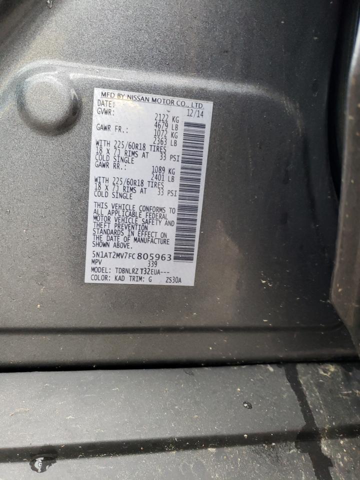 Photo 10 from auction – 2015 NISSAN ROGUE S with VIN 5N1AT2MV7FC805963