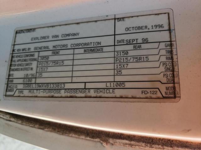 Photo 10 from auction – 1997 CHEVROLET ASTRO with VIN 1GBEL19WXVB133813