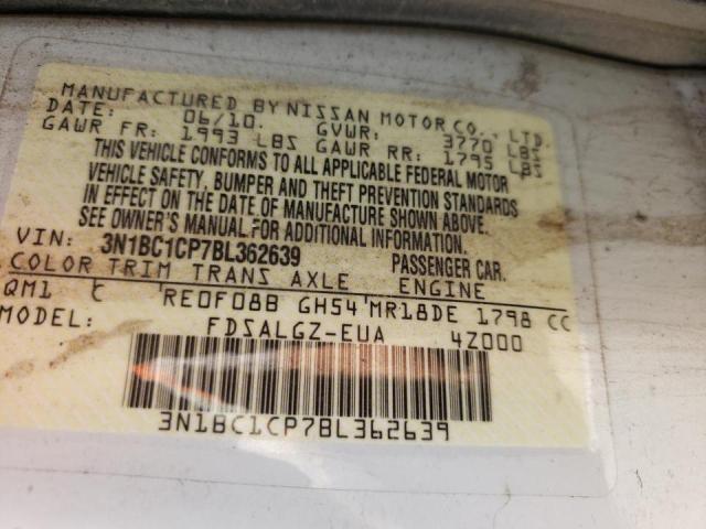 Photo 10 from auction – 2011 NISSAN VERSA S with VIN 3N1BC1CP7BL362639