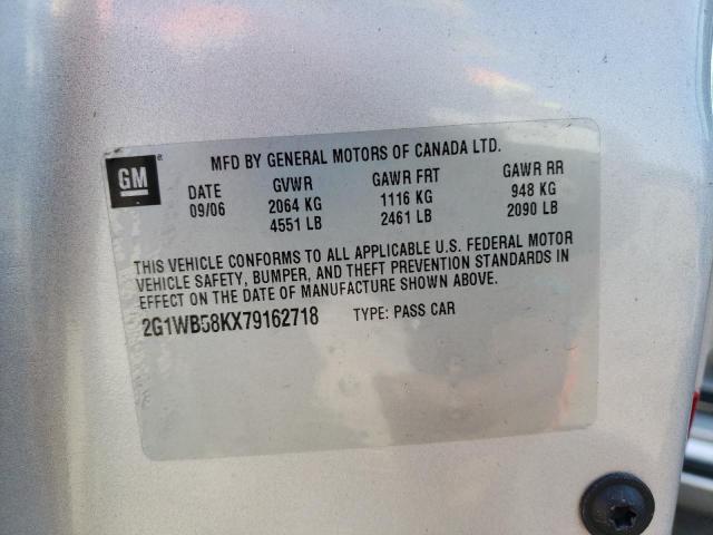 Photo 10 from auction – 2007 CHEVROLET IMPALA LS with VIN 2G1WB58KX79162718