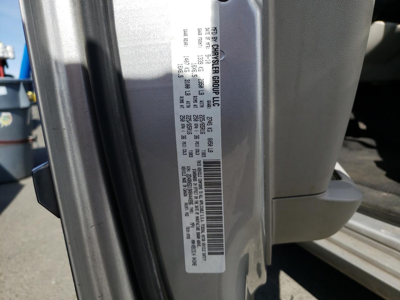 Photo 10 from auction – 2010 DODGE CARAVAN with VIN 2D4RN5D19AR444996