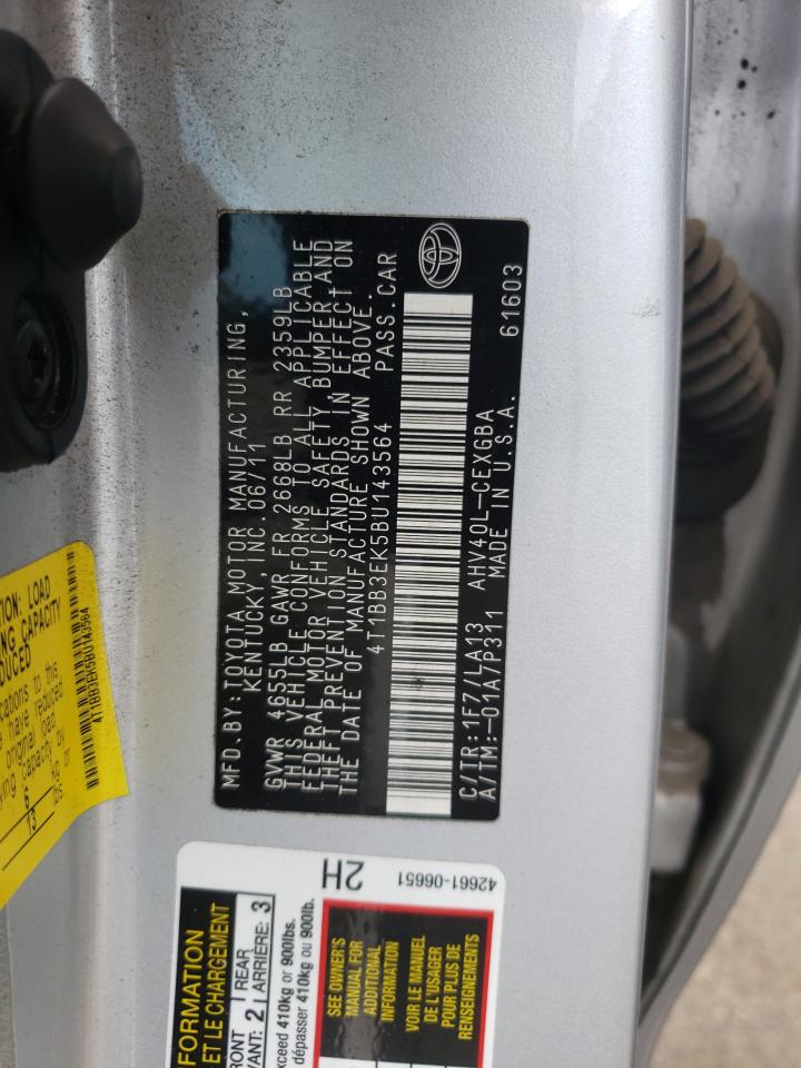 Photo 10 from auction – 2011 TOYOTA CAMRY HYBR with VIN 4T1BB3EK5BU143564