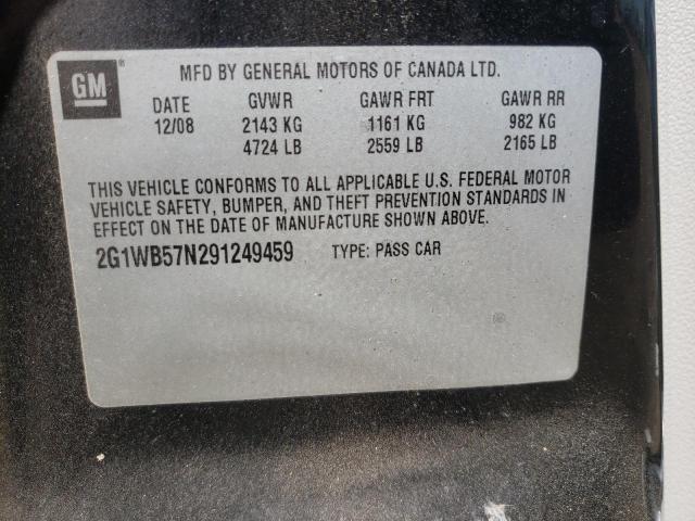 Photo 10 from auction – 2009 CHEVROLET IMPALA LS with VIN 2G1WB57N291249459