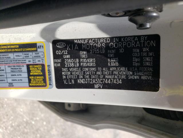 Photo 10 from auction – 2012 KIA SOUL with VIN KNDJT2A51C7447434